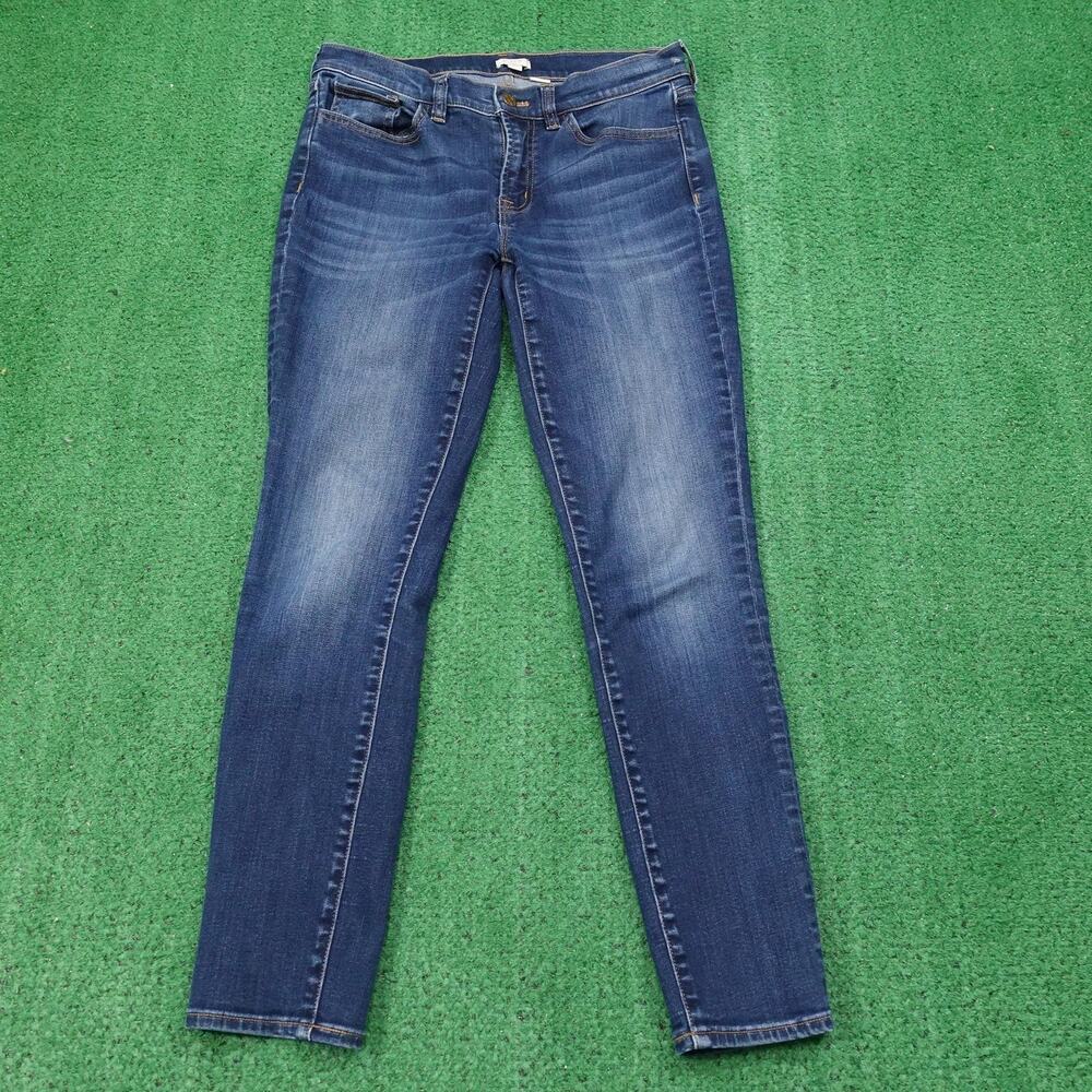 J.Crew Jeans Womens 27/28 Medium Wash Mid Rise Slim Skinny Stretch Denim‎